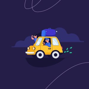 viaggio in macchina e mobilità intelligente per sostenibilità ambientale